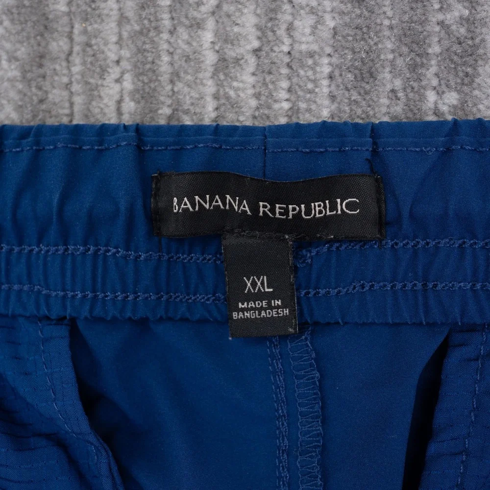 Banana Republic Core Temp Joggers Mens XXL Blue Drawstring Elastic Cuff Pants